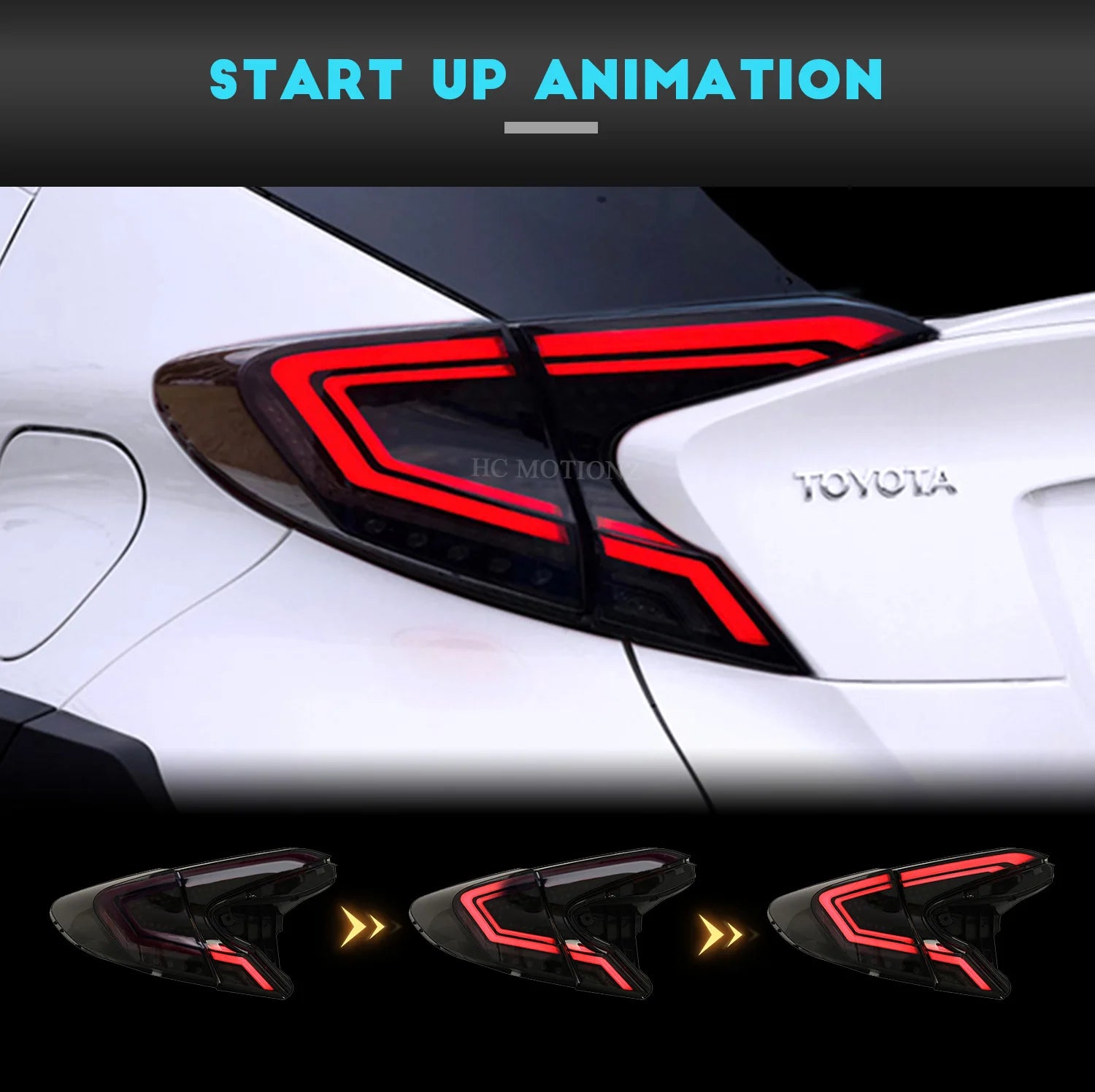 Toyota C-HR 2016 - 2023 LED Tail lights Smoked HCMOTIONZ