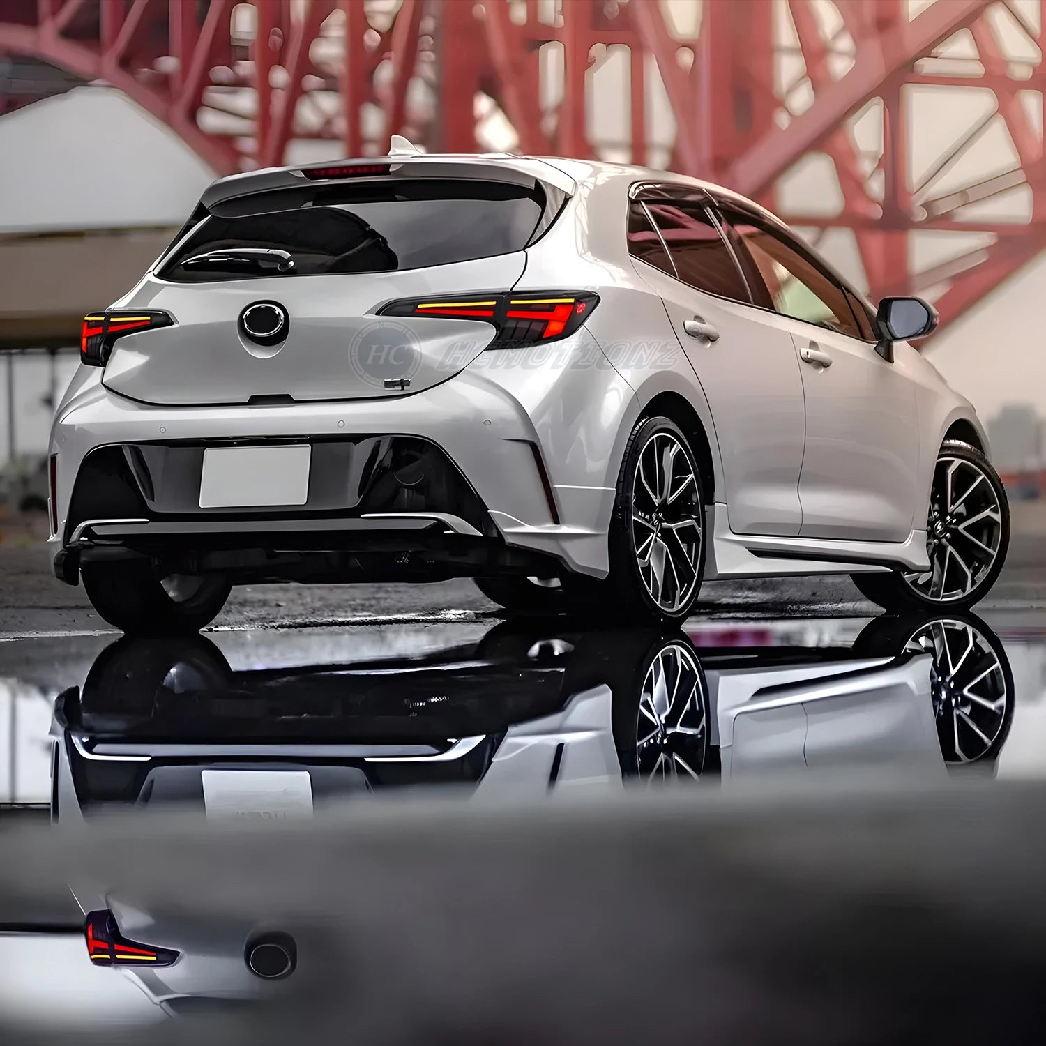 Toyota Corolla Hatchback 2018-2023 LED Tail Lights Red Smoked White HCMOTIONZ