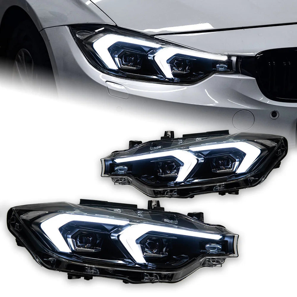 BMW 3 series F30 F31 2012-2019 LED Headlight Projector Lens Black Version AKD