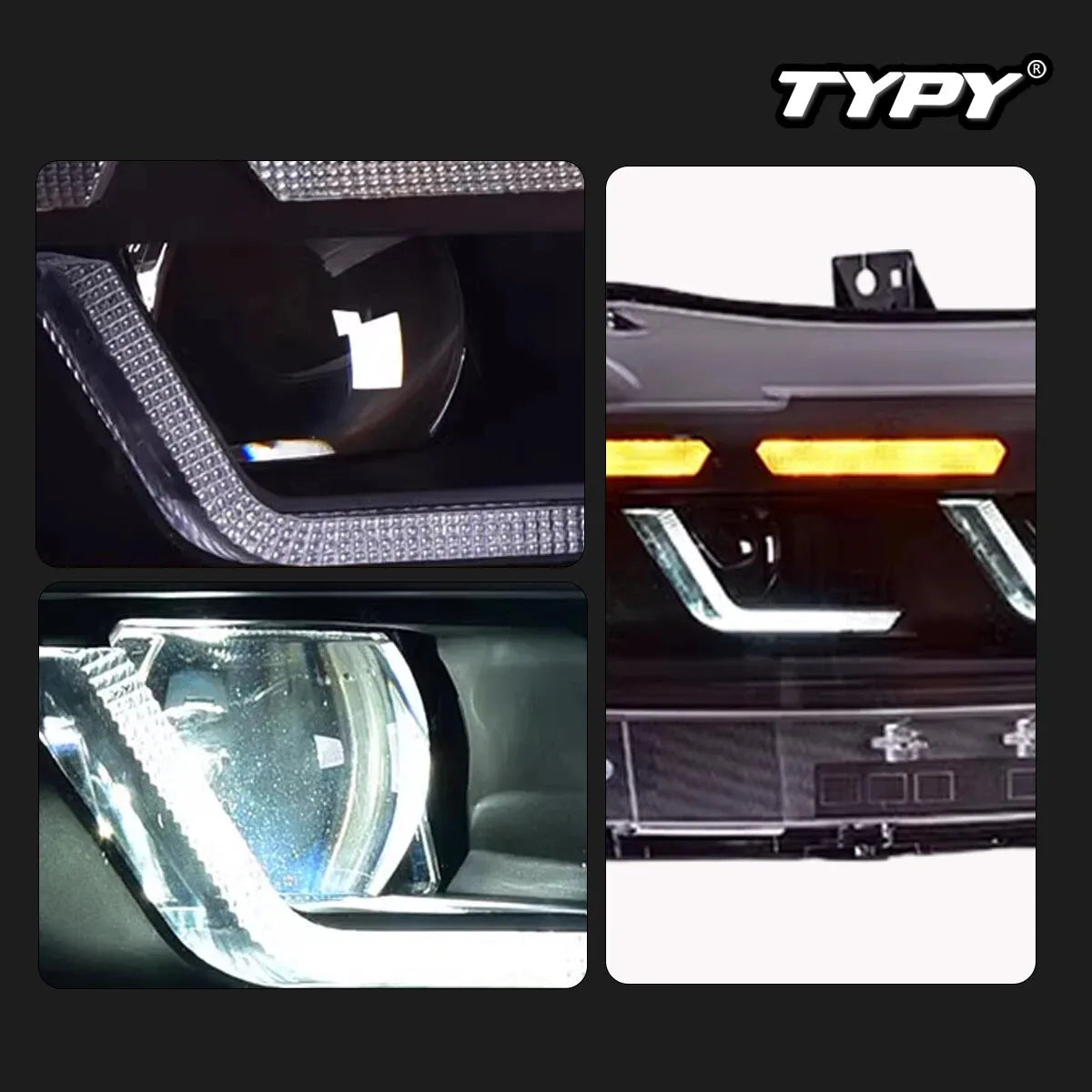 Ford Mustang VI 2015-2022 LED Headlights S650 Style Upgrade TYPY