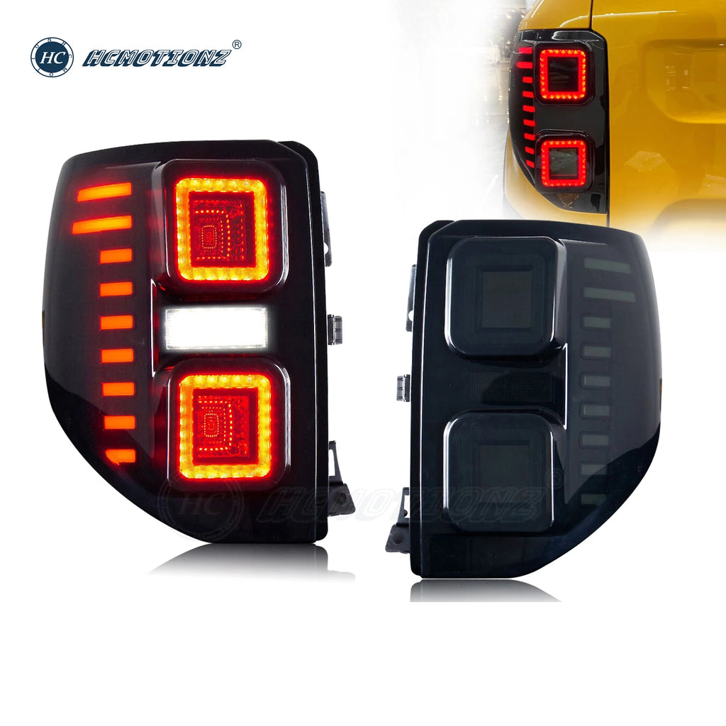 Ford Bronco Sport 2021-2023 LED Tail Lights Sequential Turn Signals Smoked HCMOTIONZ