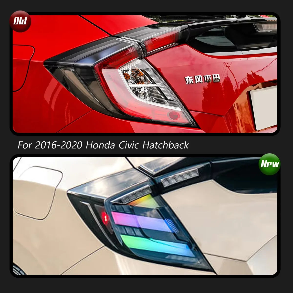 Honda Civic 10th 2016-2020 LED Tail lights RGB Rear Lamps TYPY