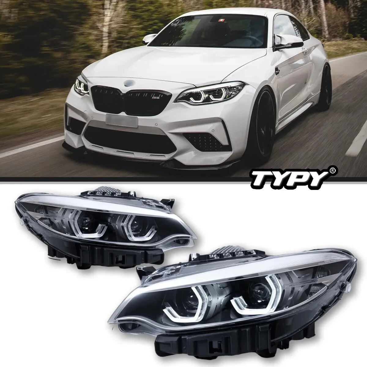 BMW 2 Series F22 F23 M2 2014-2019 LED Headlights TYPY