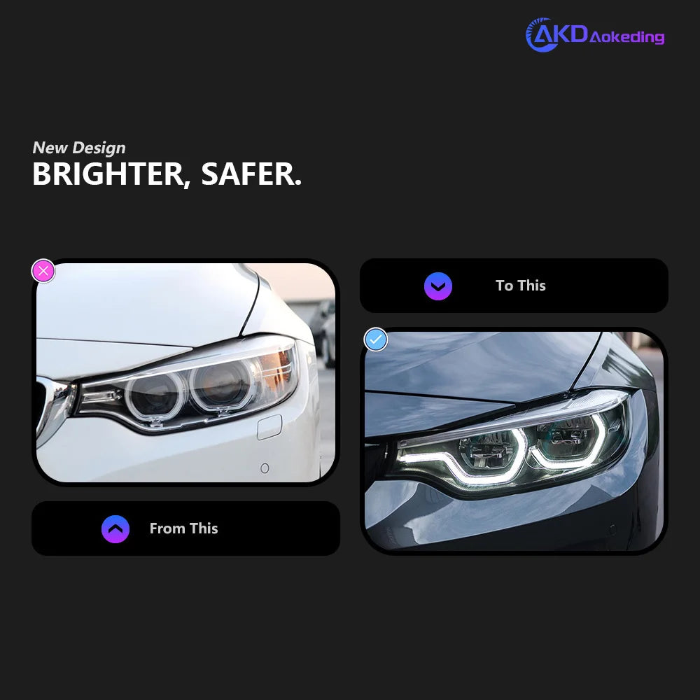 BMW 4 series F32 F33 F36 F80 F82 F83 M4 2013-2019 LED Headlights AKD