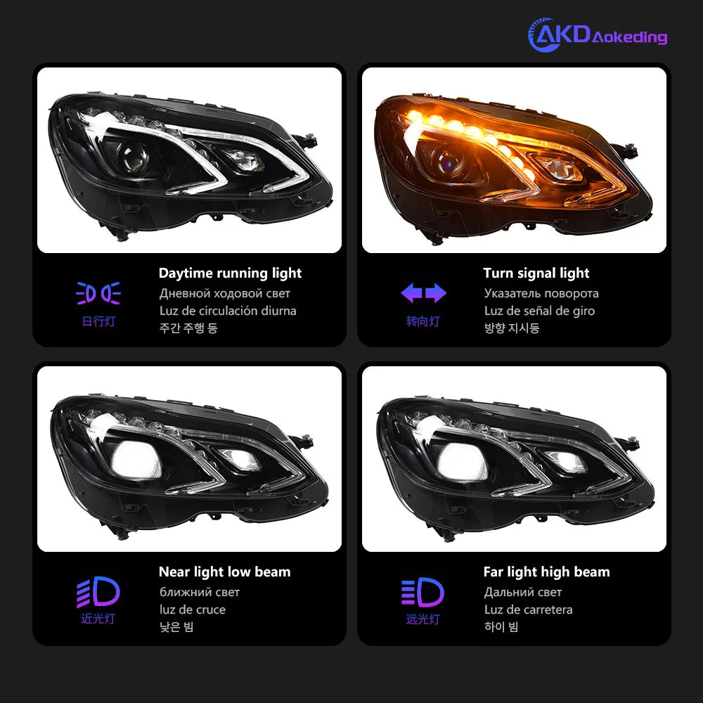Mercedes-Benz Klasa E W212 2010-2015 Reflektory LED Nowoczesny styl AKD