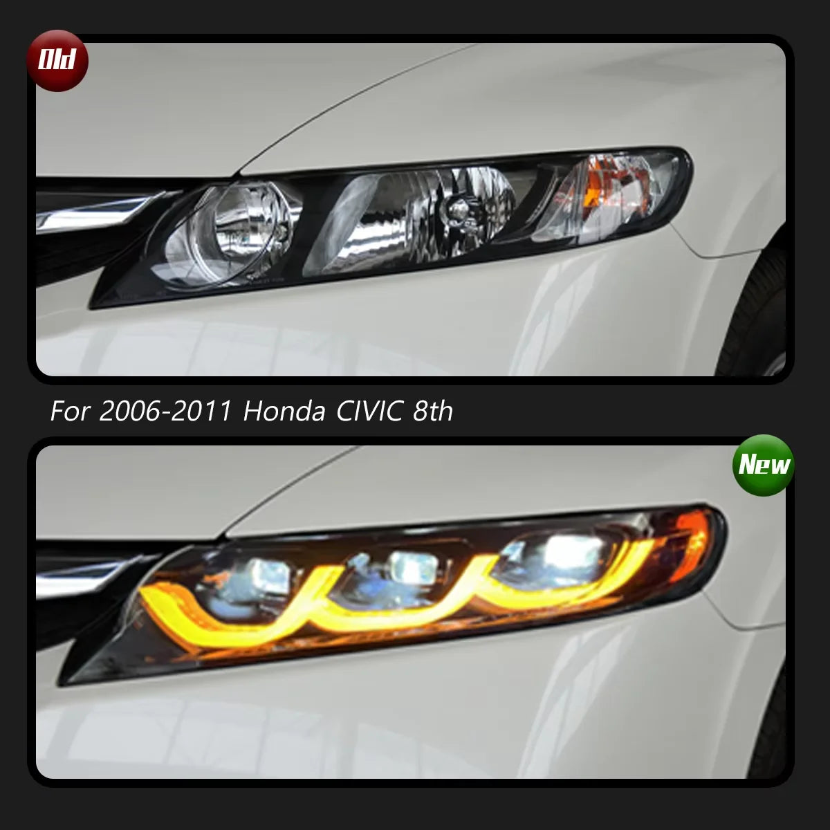 Honda Civic 8th 2006-2011 LED Headlight Projector Head Lamp TYPY
