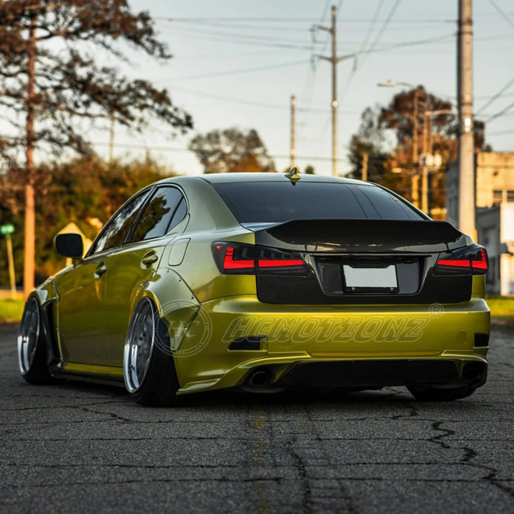 Lexus IS IS-F 2006-2013 LED Tail Lights Red Smoked HCMOTIONZ