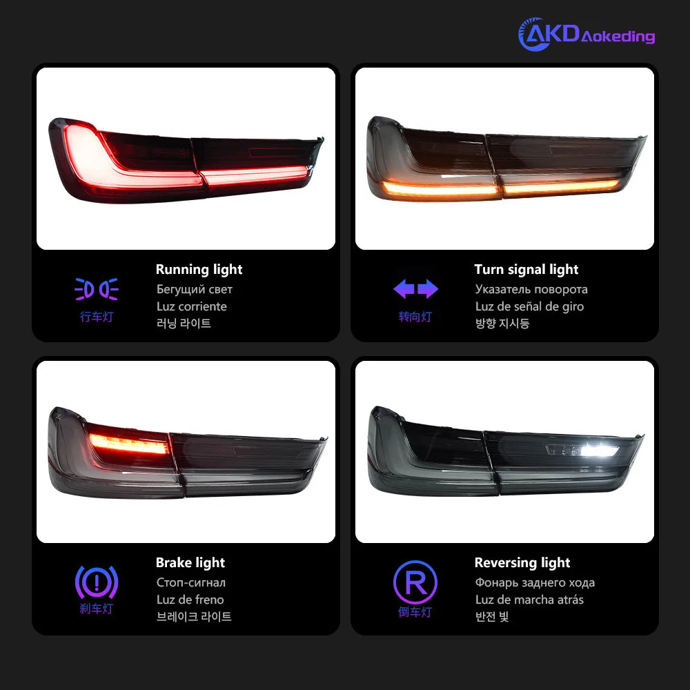 BMW 3 series G20 G28 2019-2021 LED Tail Lights Smoked AKD