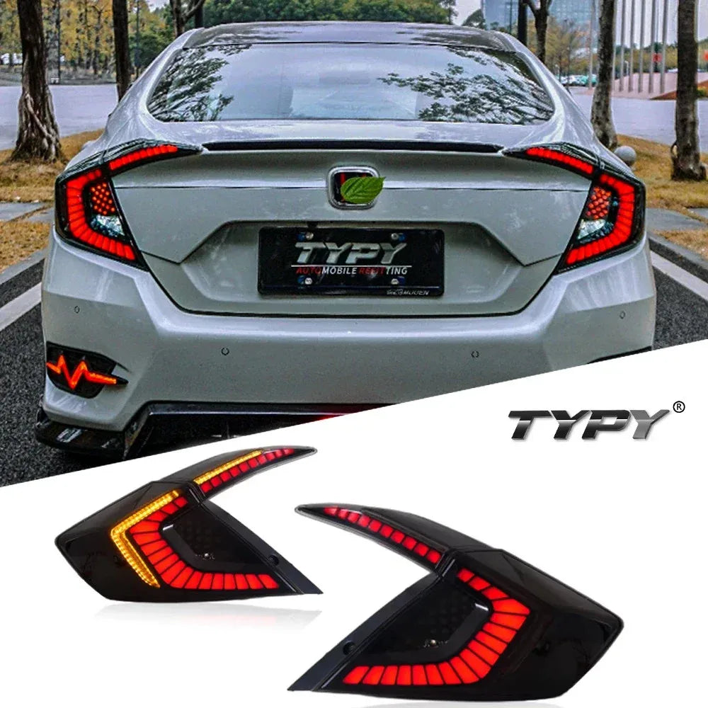 Honda Civic 10th Gen Sedan 2016-2021 LED Rear Tail Lights TYPY