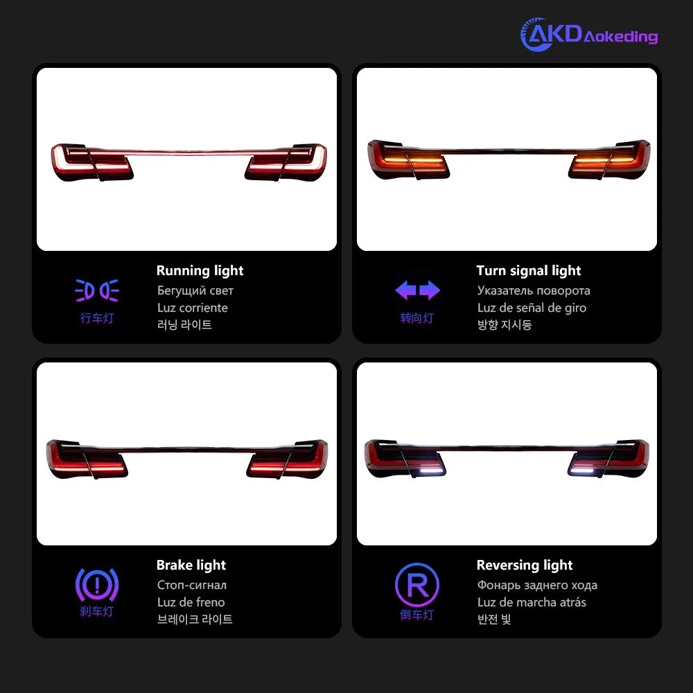 BMW 7 series F01 F02 2009-2015 LED Tail Lights 3 Pcs set AKD