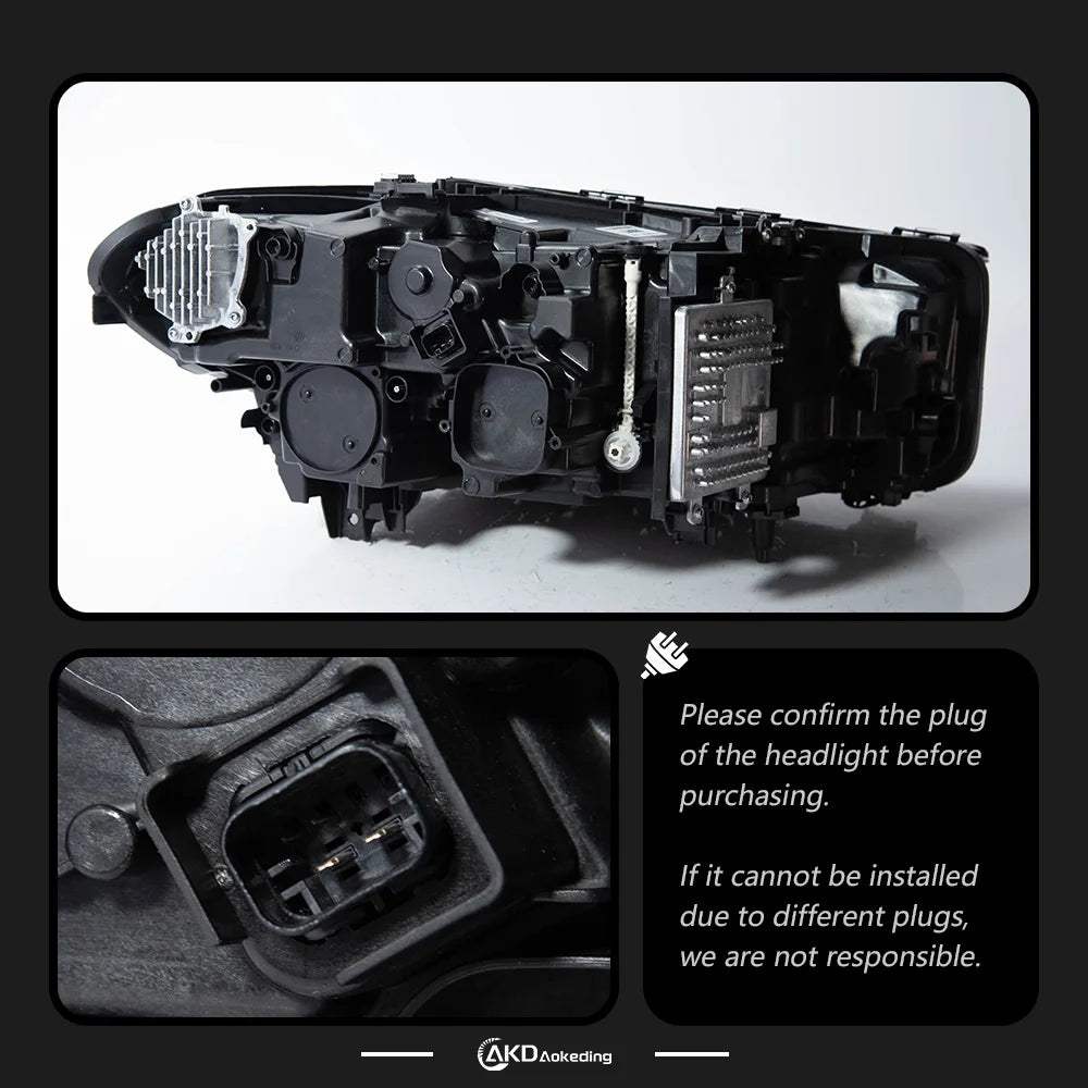 BMW 5 series G30 G31 2018-2024 LED Headlight Projector Lens Laser Style AKD