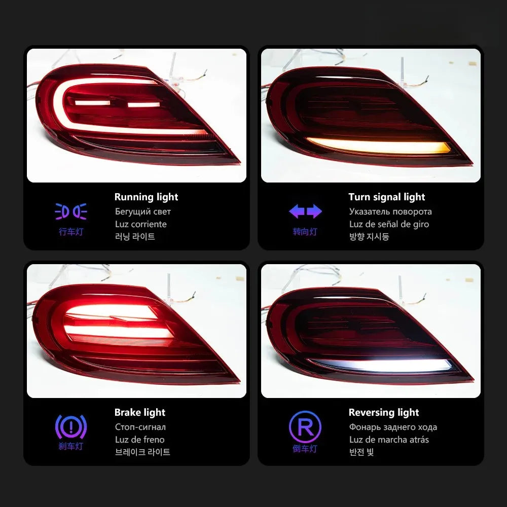 Volkswagen VW Beetle 2013-2019 Red LED Tail Lights W/ Sequential Turn Signal TYPY