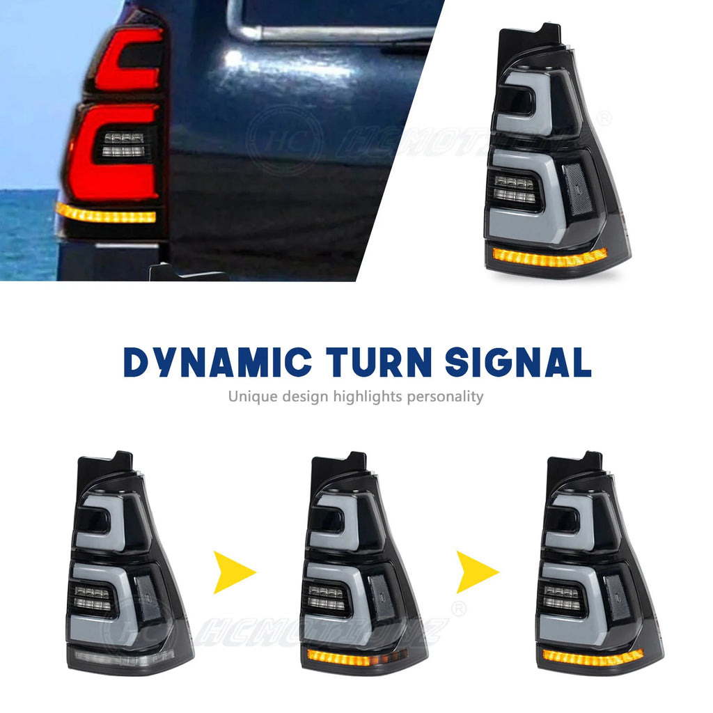 Toyota 4Runner 4th gen 2003-2009 LED Tail lights Smoked Red HCMOTIONZ