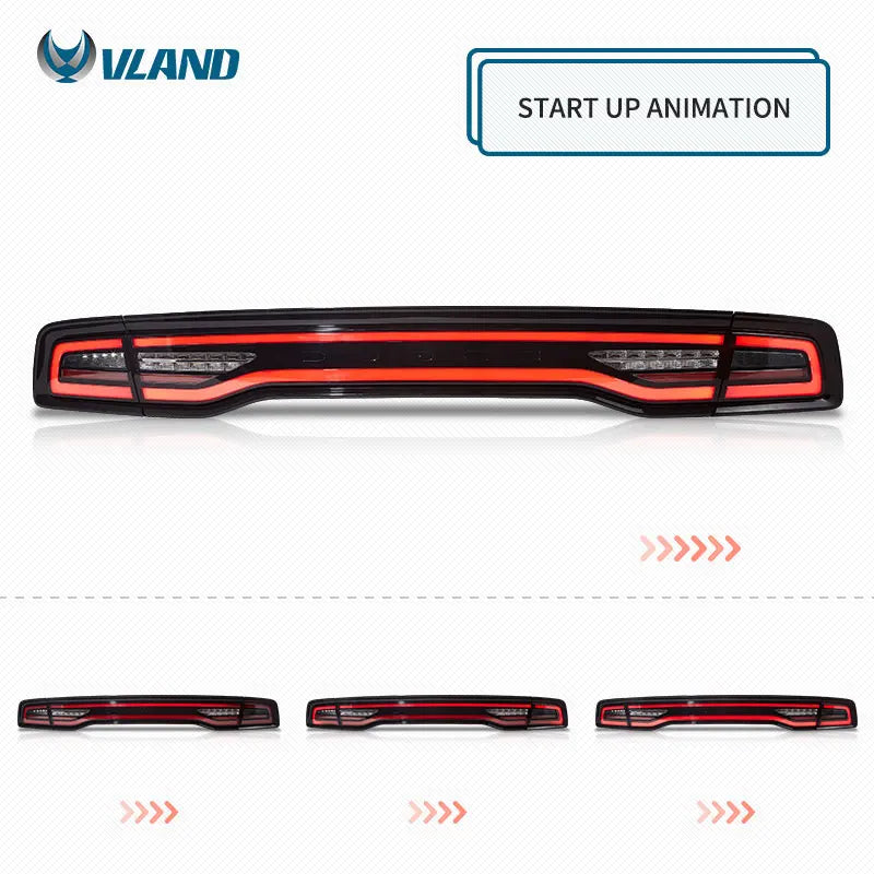 Dodge Charger 7th 2011-2014 Tail Lights Modern Style VLAND