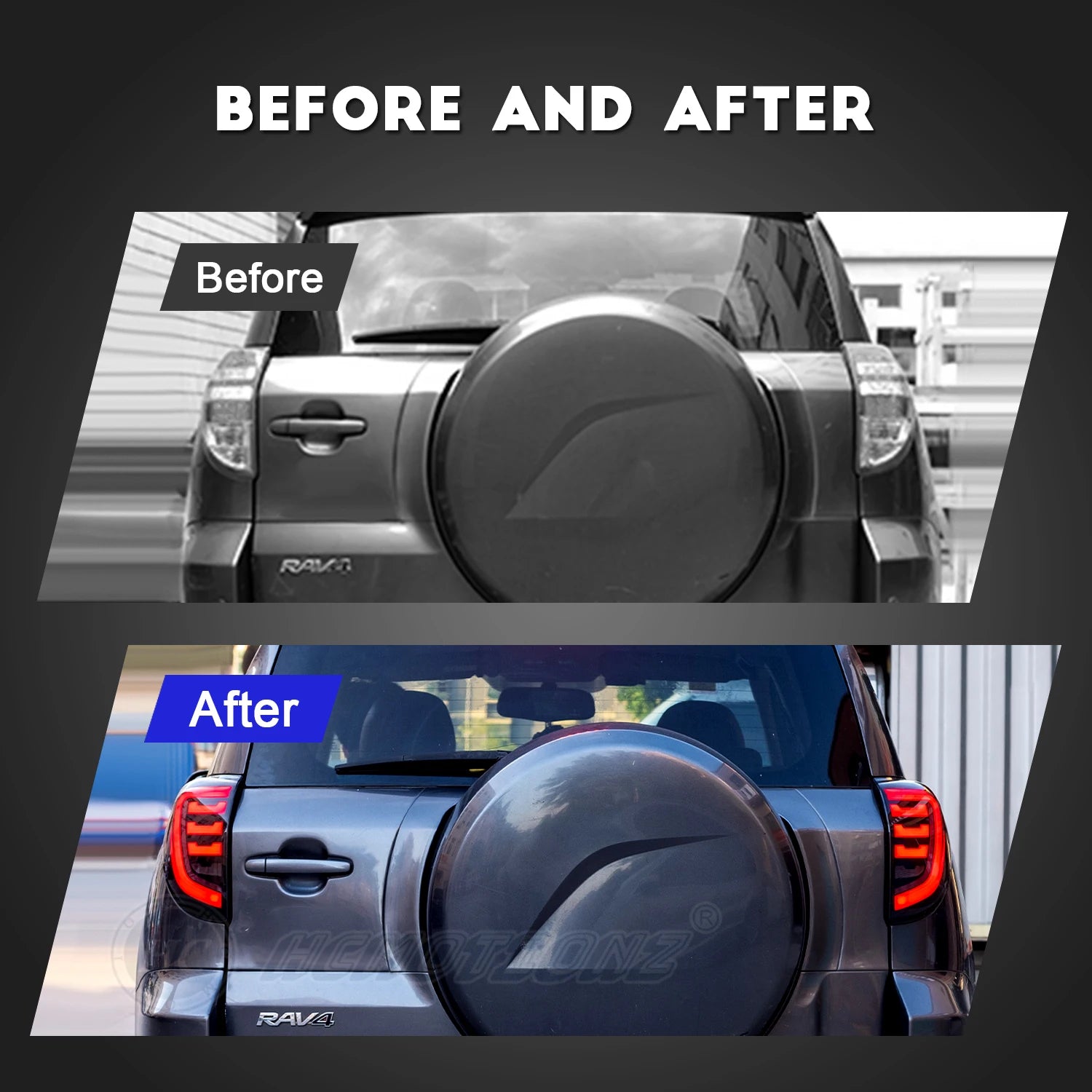 Toyota Rav4 3th GEN 2006-2012 LED Tail lights Smoked HCMOTIONZ