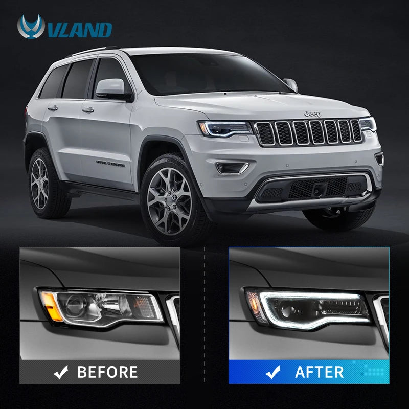 Jeep Grand Cherokee WK2 2014-2021 4th Gen Full LED Headlights VLAND