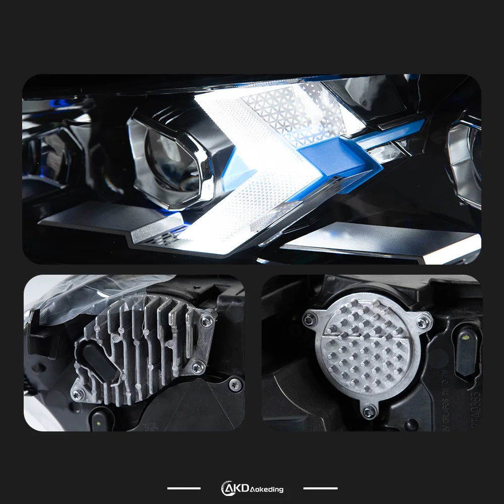 BMW X5 G05 2019-2022 LED Headlights Projector Lens Laser Style Set AKD