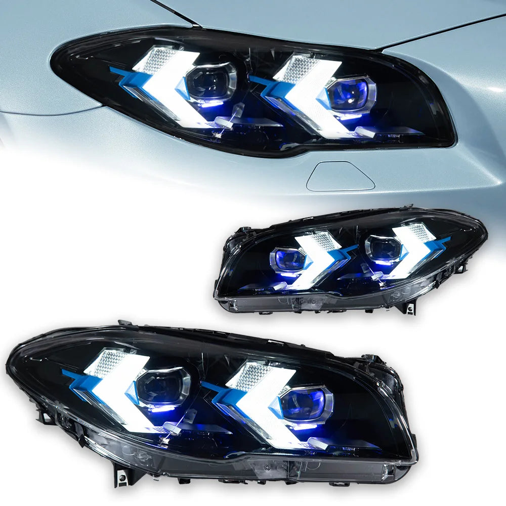 BMW 5 Series F10 F11 2010-2016 LED Headlights Projector Lens X5 Style AKD
