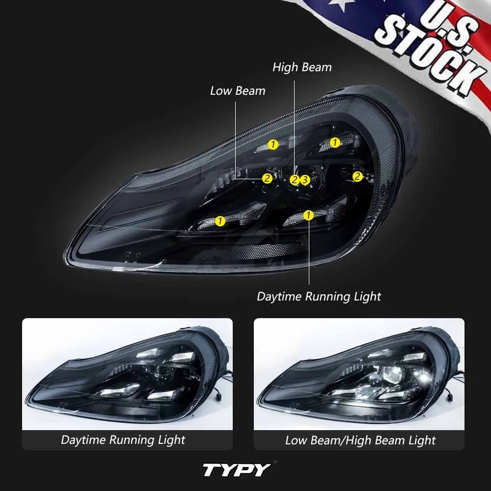 Porsche Cayenne 957 2007-2010 High Performance LED Headlights Matrix TYPY