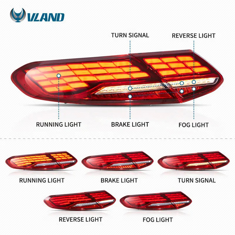 Mercedes-Benz C-Class Coupe / Cabrio C205 A205 2015-2023 LED Tail Lights VLAND