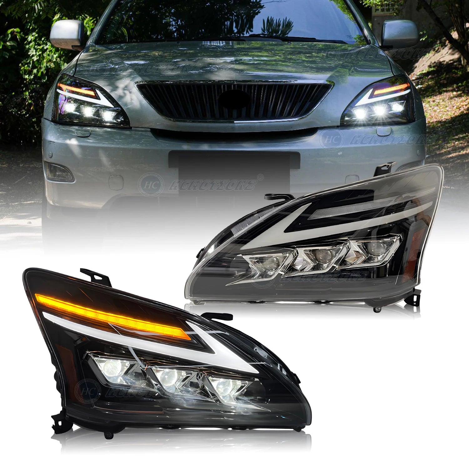 Lexus RX Series 2nd Gen 2003-2009 Full LED Headlights set HCMOTIONZ