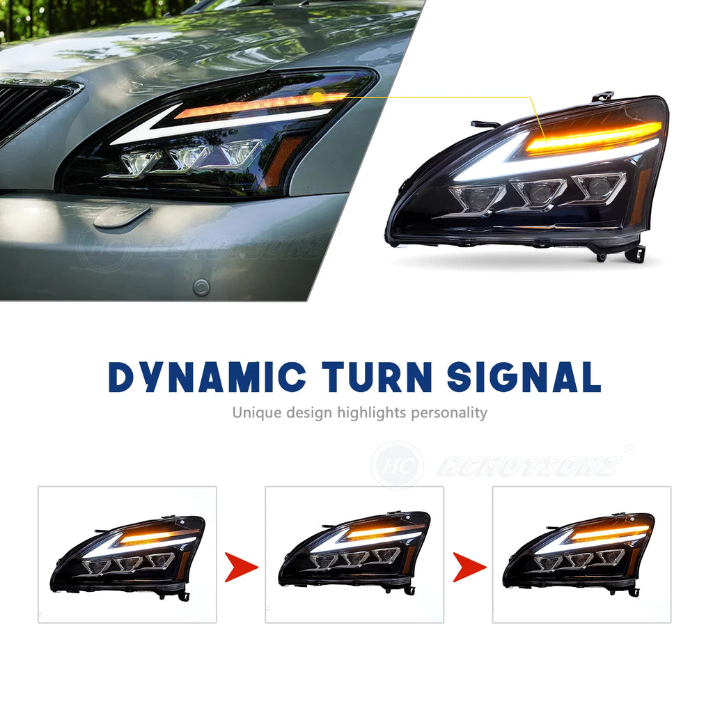 Lexus RX Series 2nd Gen 2003-2009 Full LED Headlights set HCMOTIONZ