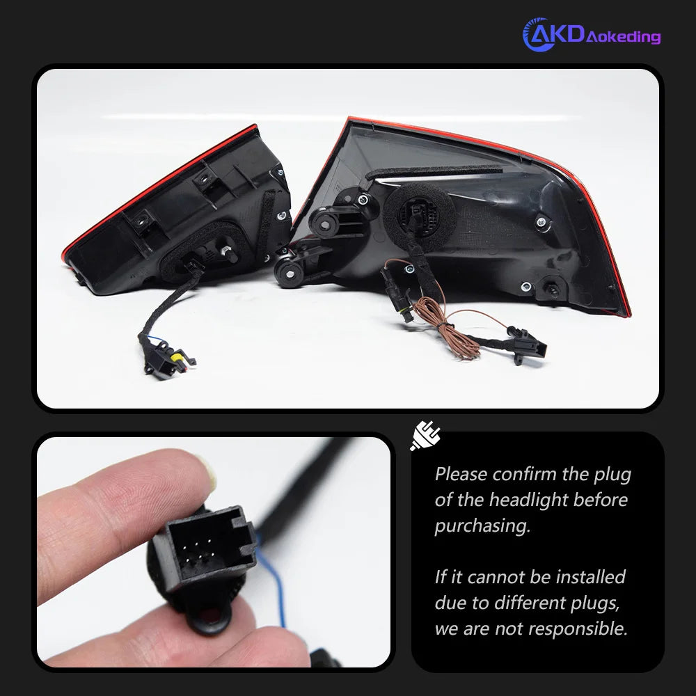 Audi A7 S7 RS7 2011-2016 LED Tail Lights Red Smoked AKD