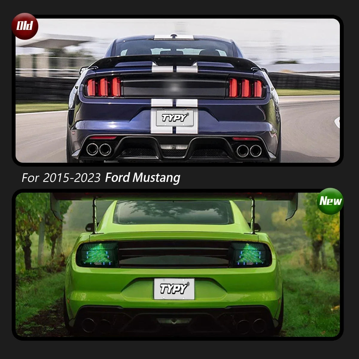 Ford Mustang 2015-2023 LED Tail light Dynamic Turn Signal Customizable TYPY