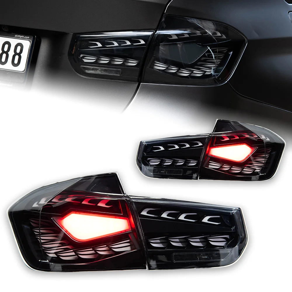 BMW 3 series F30 2012-2019 LED Tail Lights GTS Style Smoked AKD