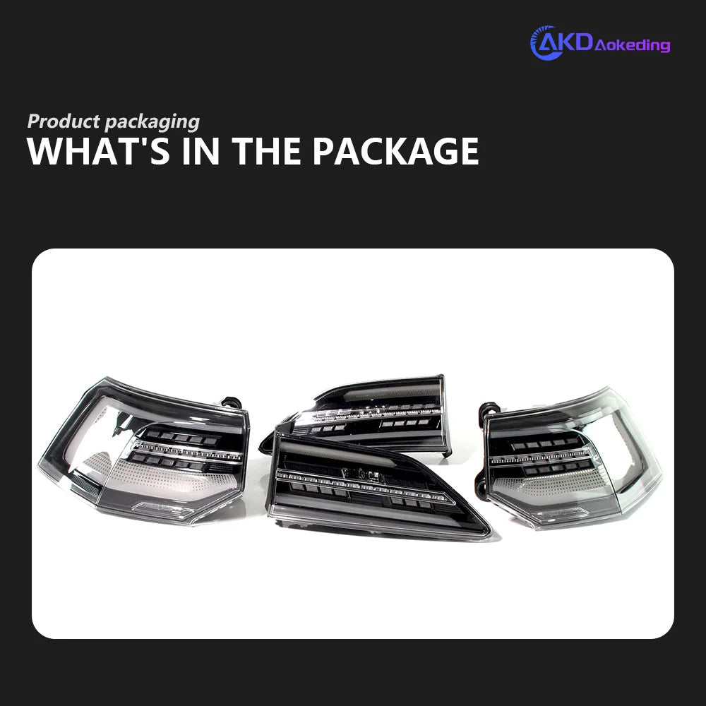 VW Volkswagen Golf 8 2021-2023 LED Tail Lights Latest Styling Red Smoked AKD