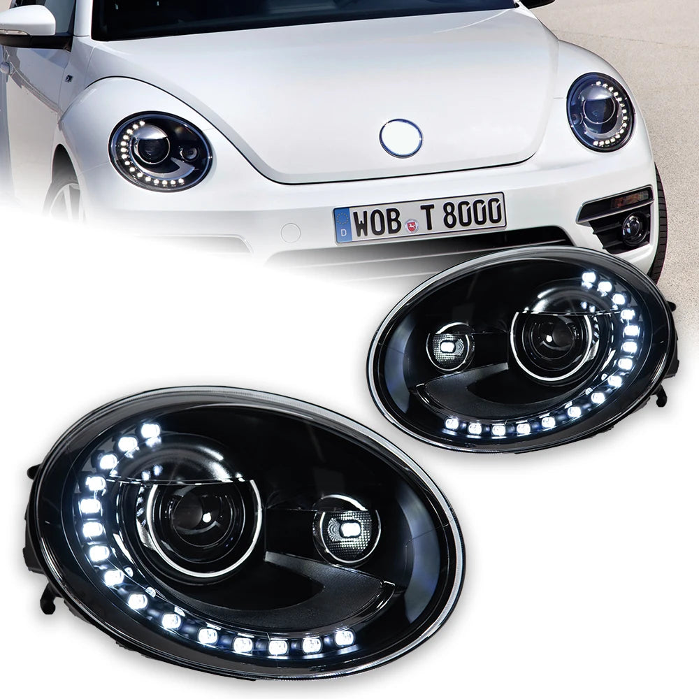 Volkswagen VW Beetle 2013-2017 Lampy przednie reflektory LED Komplet AKD