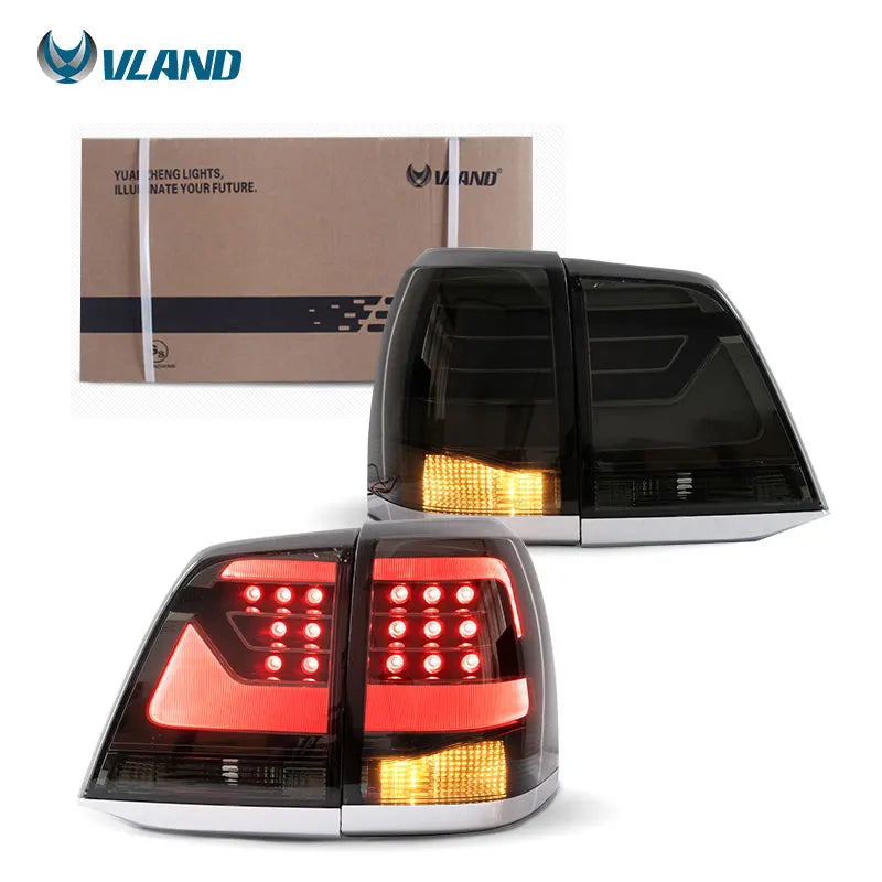 Toyota Land Cruiser J200 2008-2021 LED Tail Light Red Smoked VLAND