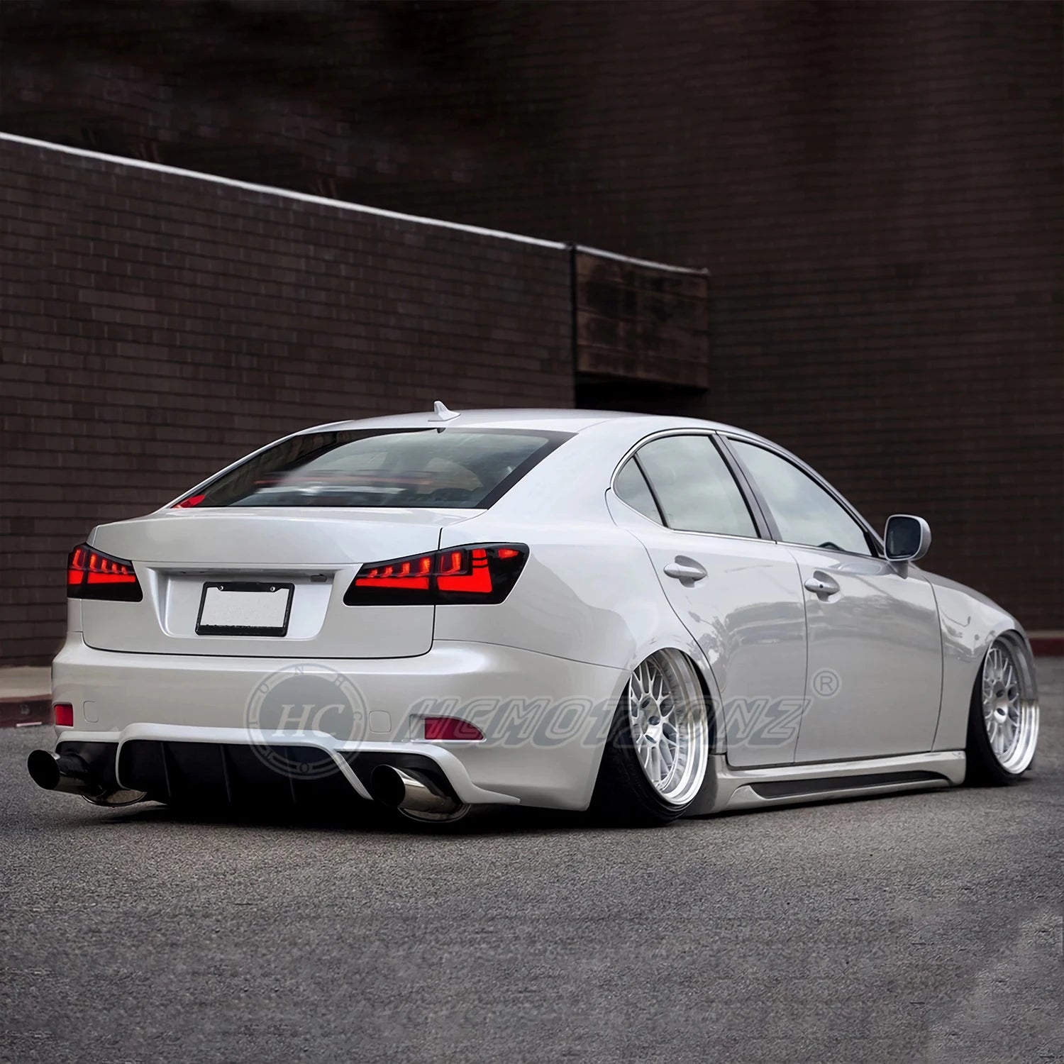 Lexus IS IS-F 2006-2013 LED Tail Lights Red Smoked HCMOTIONZ