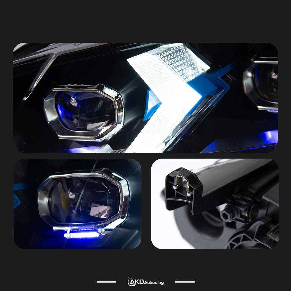 BMW X5 E70 2007-2013 LED Headlights Projector Lens Laser Style AKD
