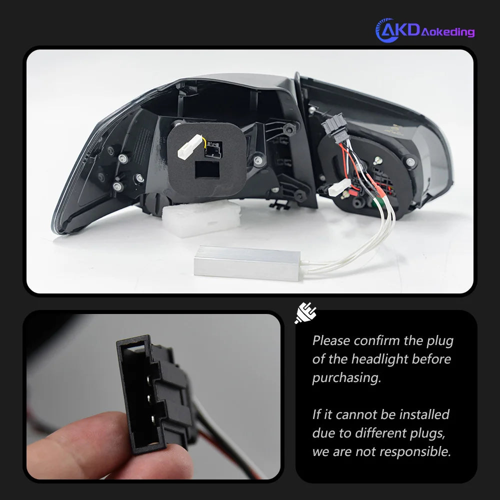 VW Volkswagen Golf 6 2009-2012 LED Tail lights modern style Red Smoked AKD