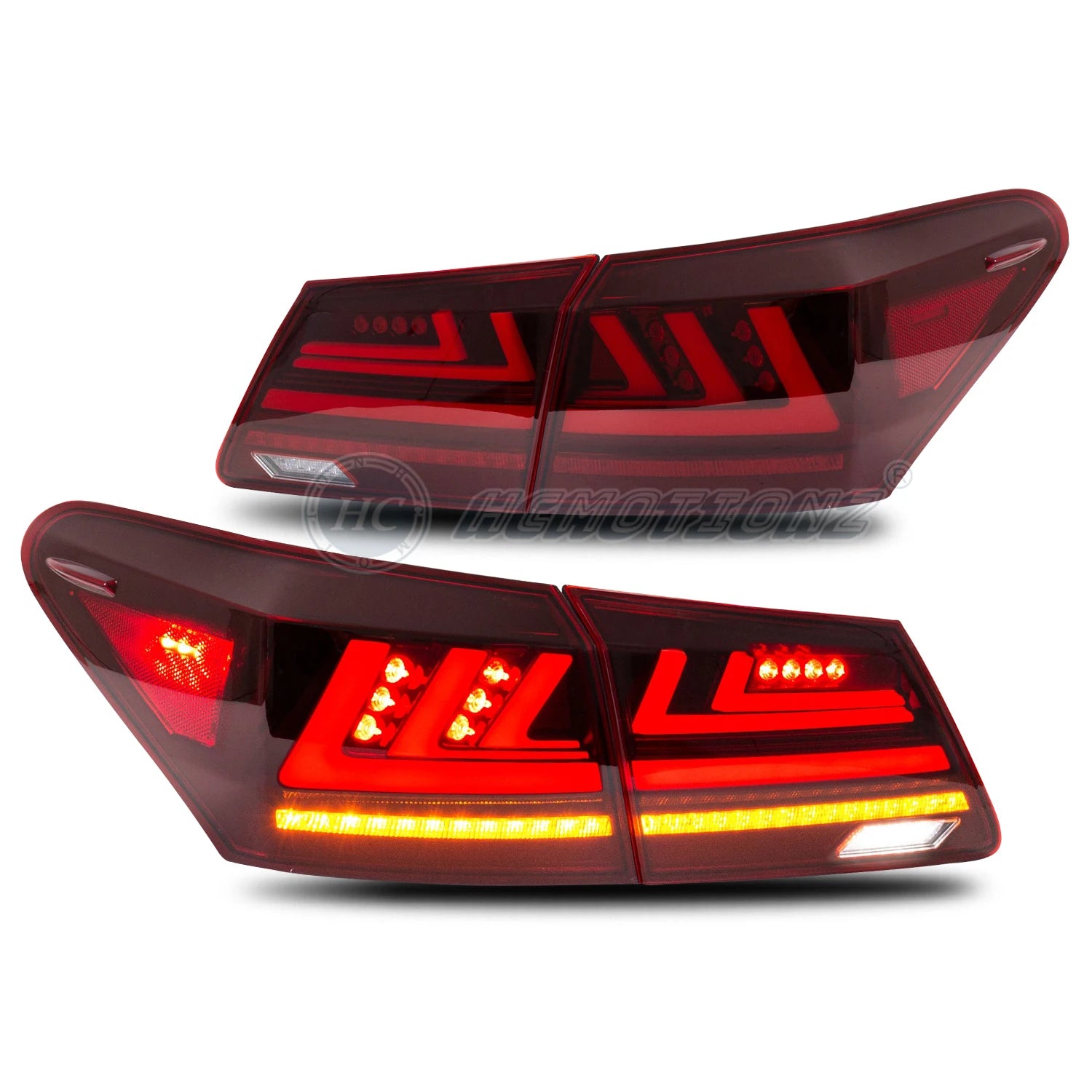 Lexus ES 5th Gen 2006-2012 LED Tail lights Red Smoked HCMOTIONZ