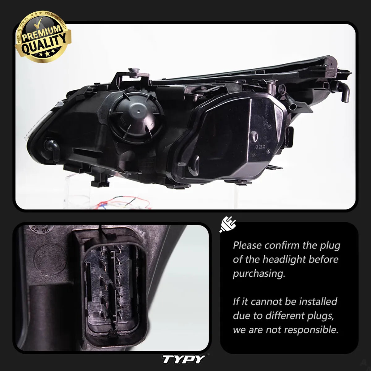 BMW 5 Series E60 E61 2005-2010 LED Headlights Upgrade TYPY