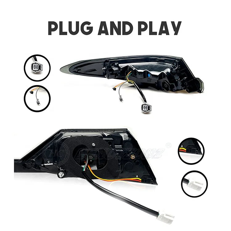 Toyota Camry 2018-2023 LED Tail Lamps Assembly with Middle Light HCMOTIONZ