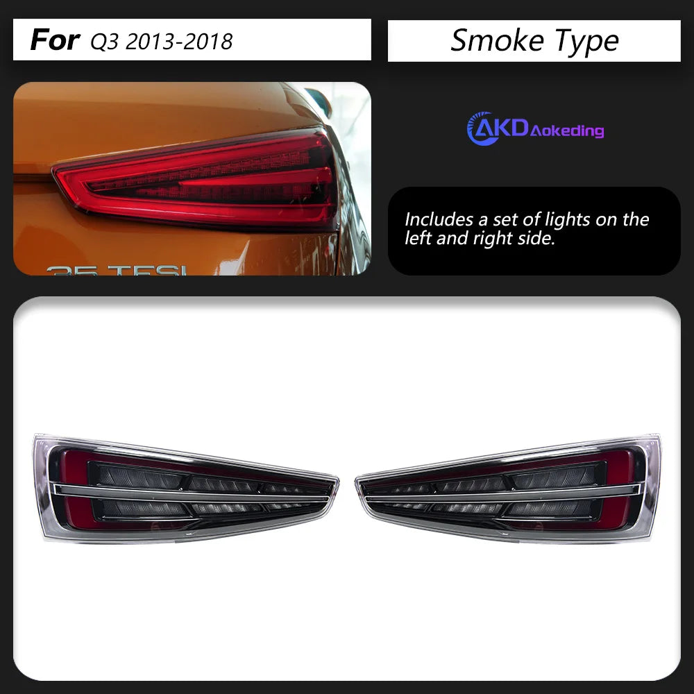 Audi Q3 2013-2018 LED Tail Lights Smoked Set AKD