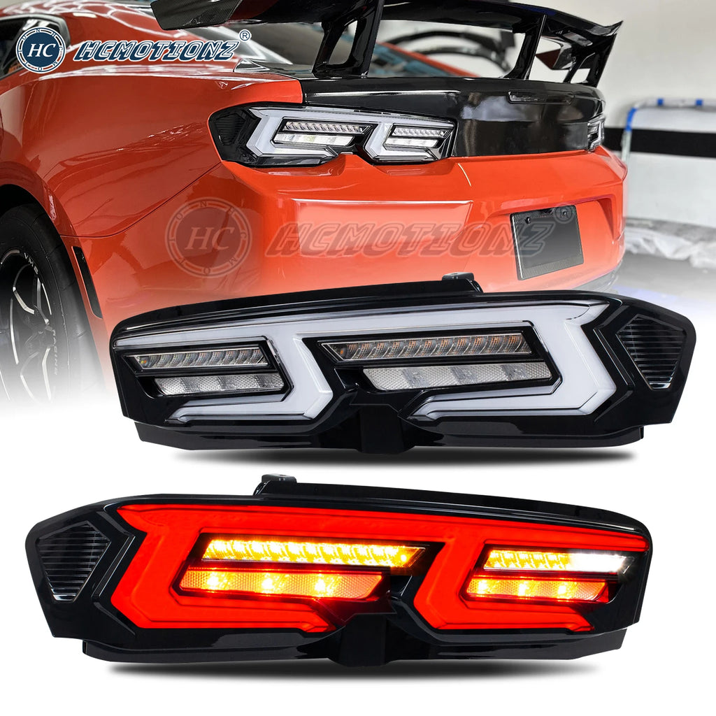 Chevrolet Chevy Camaro 2019-2025 LED Tail Lights White HCMOTIONZ