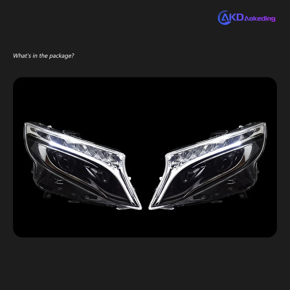 Mercedes-Benz V Class Vito W447 2013-2019 LED Headlights Dynamic Turn Signal AKD