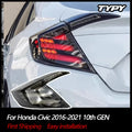 Honda Civic Sedan 10th 2016-2021 LED Sequential Tail Lights TYPY