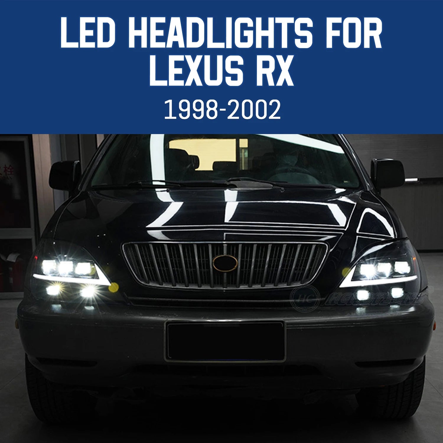 Lexus RX series 1st Gen 1998-2002 Full LED Headlights set HCMOTIONZ