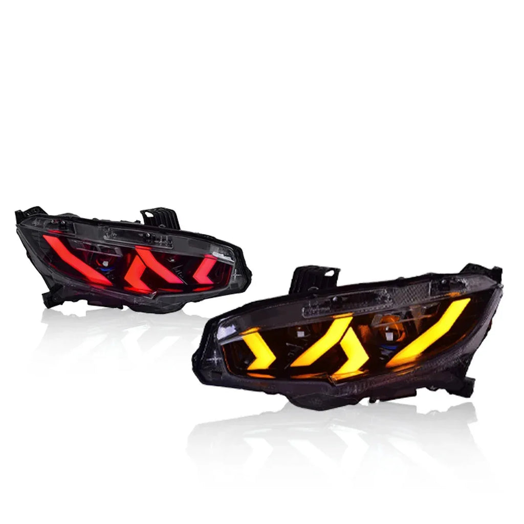 Honda Civic 10th Gen 2016-2021 RGB Full LED Headlight TYPY