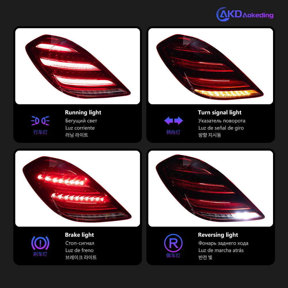 Mercedes-Benz S Class W222 2013-2017 Lampy tylne LED Komplet AKD