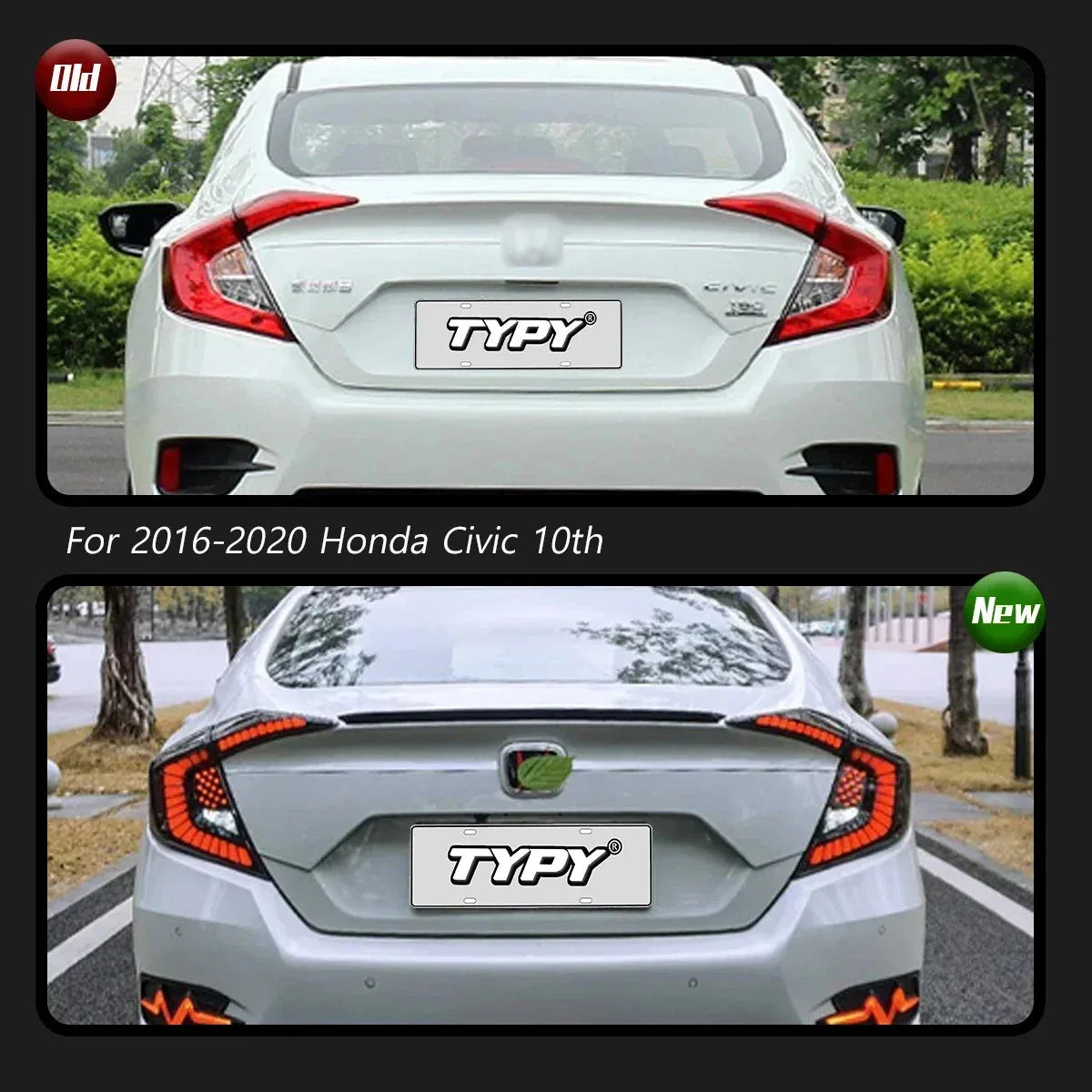 Honda Civic 10th Gen Sedan 2016-2021 LED Rear Tail Lights TYPY
