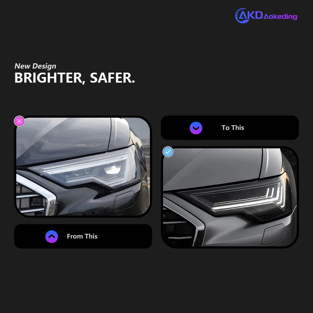 Audi A6 C8 2019-2023 LED Headlights Modern Look AKD