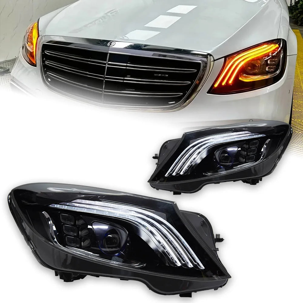 Mercedes-Benz Klasa S W222 2014-2017 Reflektory LED Projektor Soczewka AKD