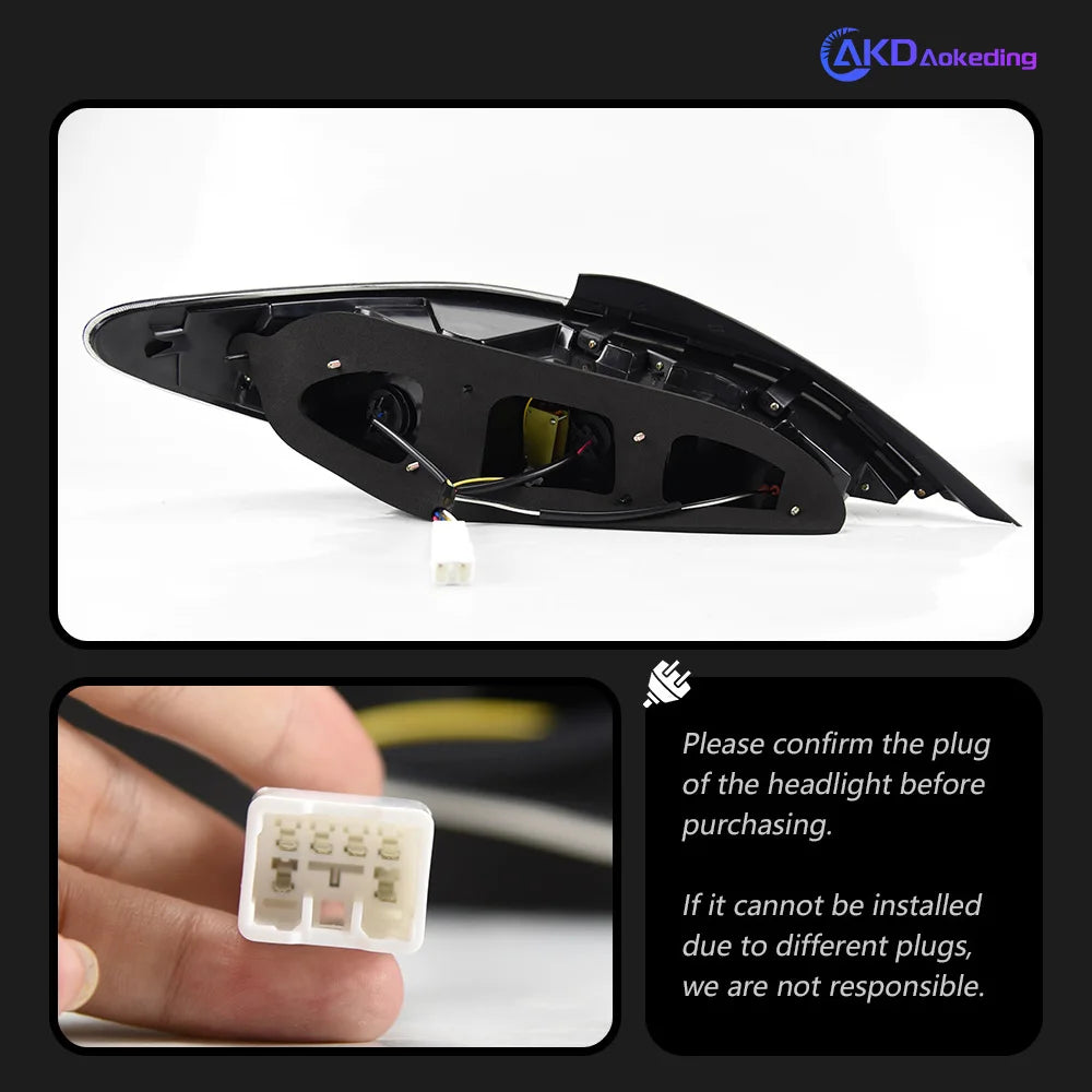 Hyundai Genesis Coupe 2008-2016 LED Tail Lights Red Smoked AKD