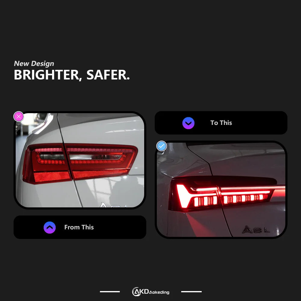 Audi A6 C7 2012-2015 LED Tail light Modern Style Full Set AKD